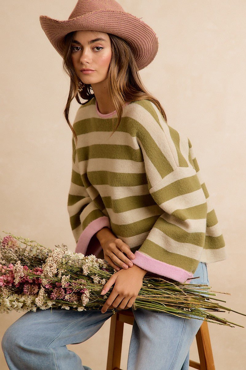 Flip Side Reversible Stripe Sweater - Westly