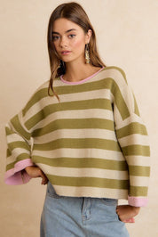 Flip Side Reversible Stripe Sweater - Westly