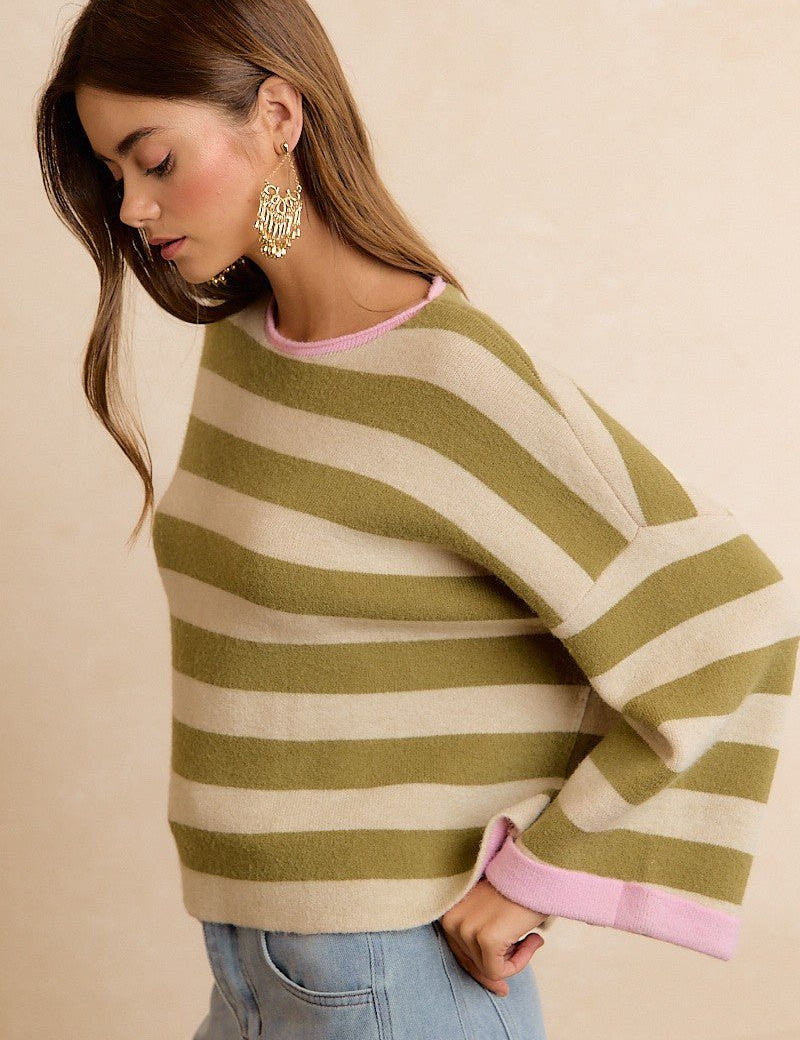 Flip Side Reversible Stripe Sweater - Westly
