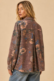 Flora Jane Washed Floral Denim Jacket - Westly