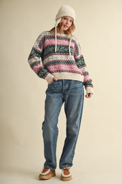 Floral Latitude Fair Isle Sweater in Ivory Pink Multi - product photo 11