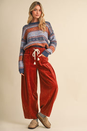 Floral Latitude Fair Isle Sweater in Navy Blue Multi - product photo 10