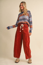 Floral Latitude Fair Isle Sweater in Navy Blue Multi - product photo 11