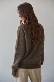 Floral Stillness Intarsia Sweater in Brown Blue - product photo 3
