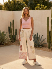 Florence Boho Patchwork Wide - Leg Pants - Westly