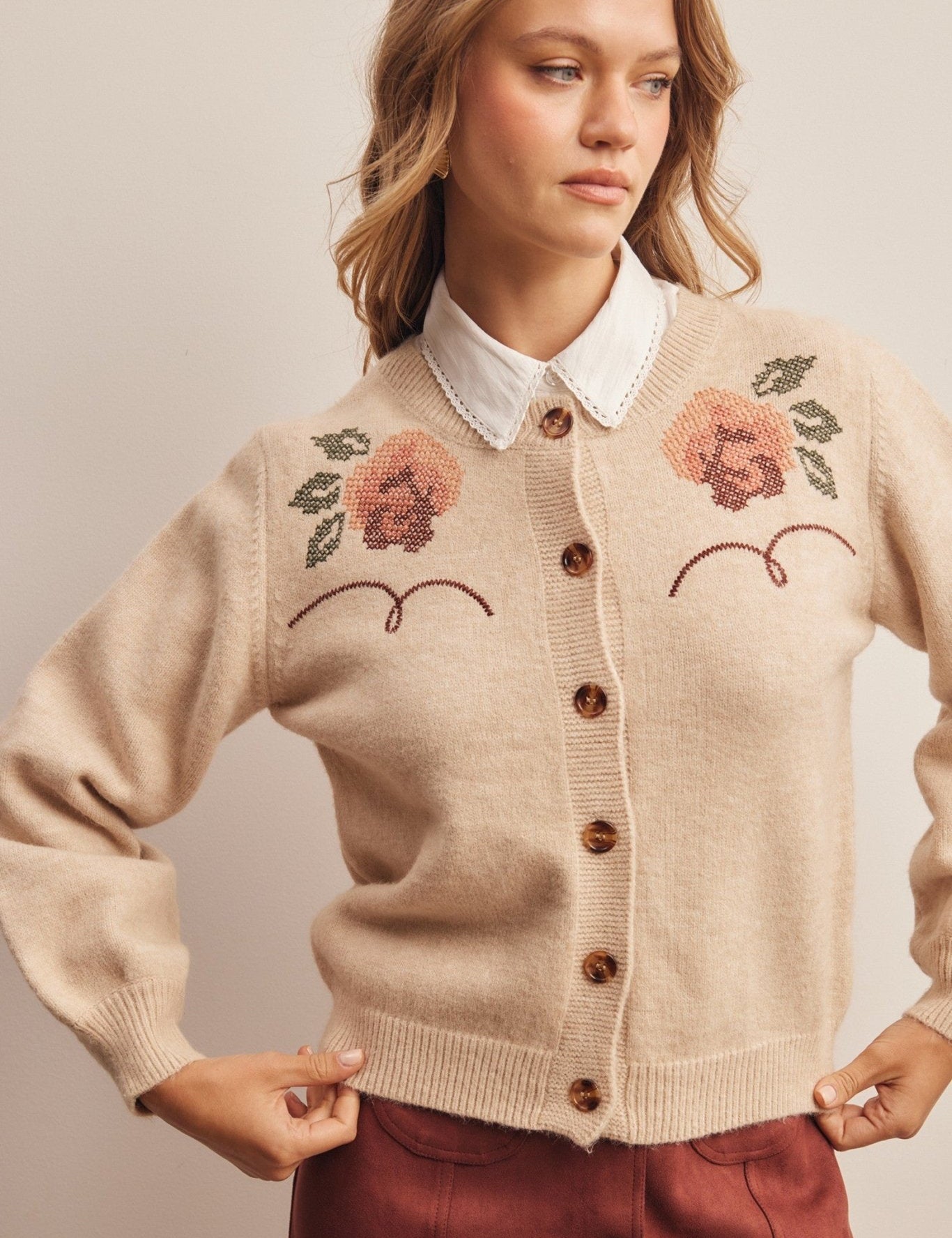 Florentine Floral Embroidered Cardigan - Westly