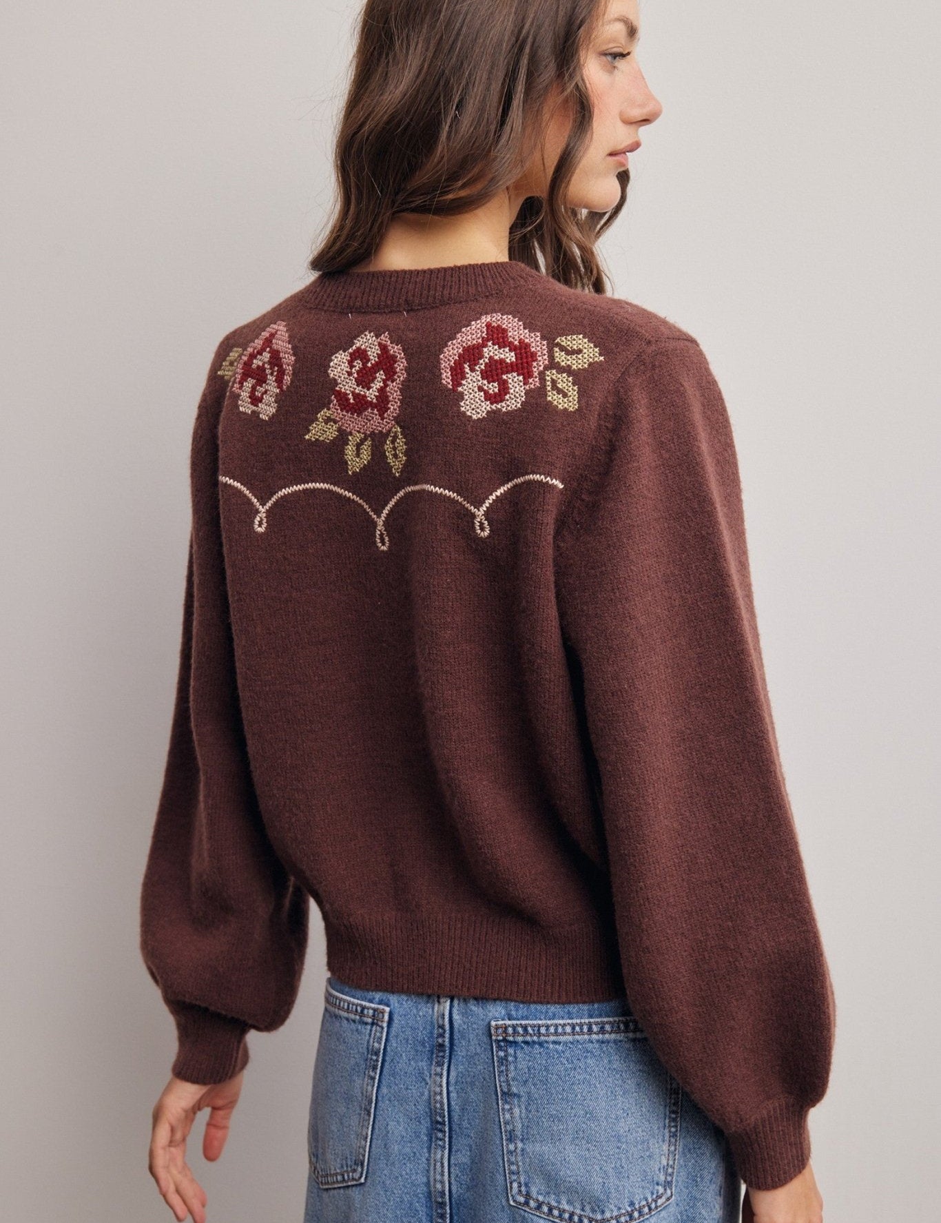 Florentine Floral Embroidered Cardigan - Westly