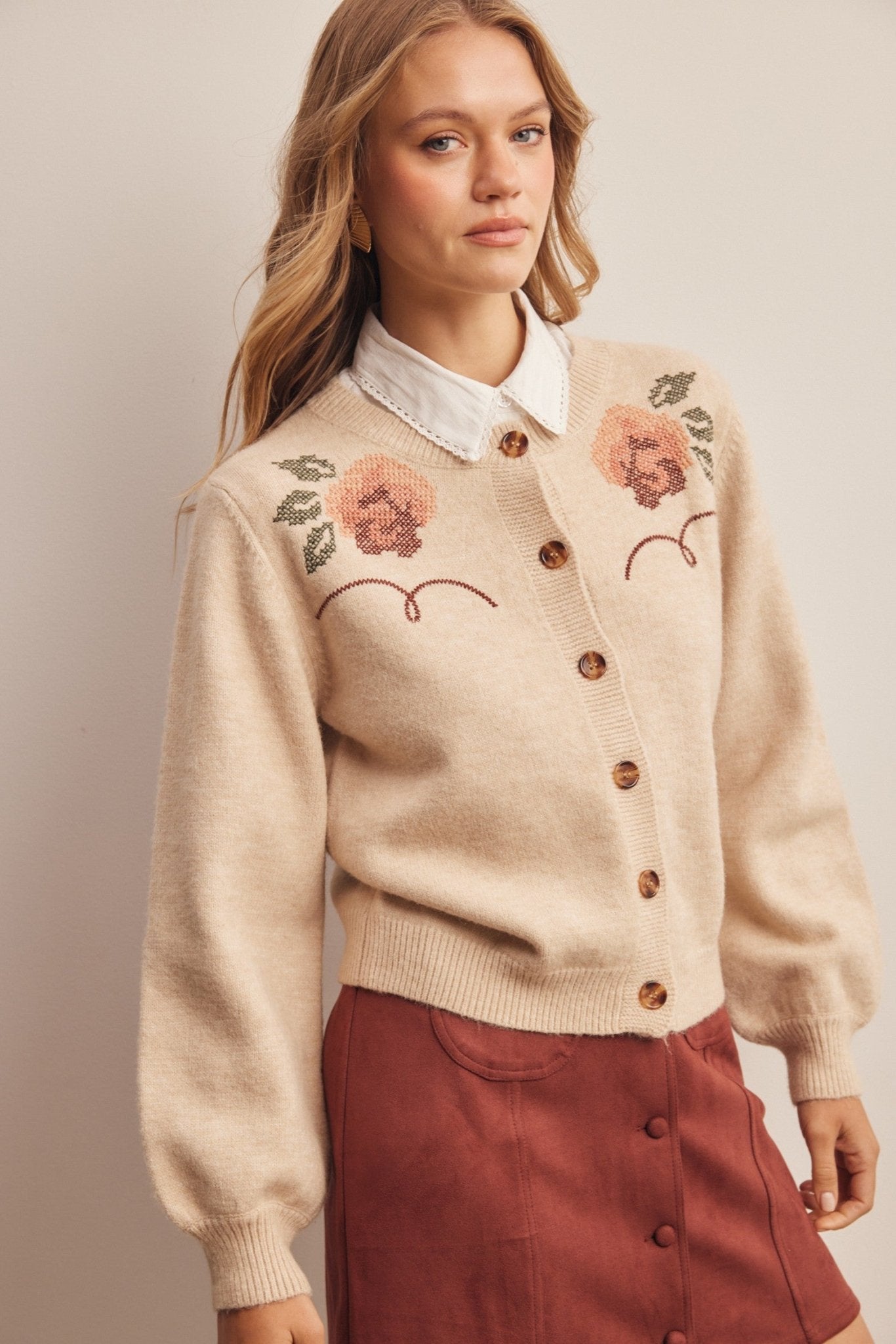 Florentine Floral Embroidered Cardigan - Westly