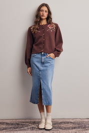 Florentine Floral Embroidered Cardigan - Westly