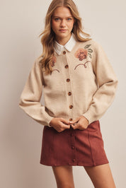 Florentine Floral Embroidered Cardigan - Westly