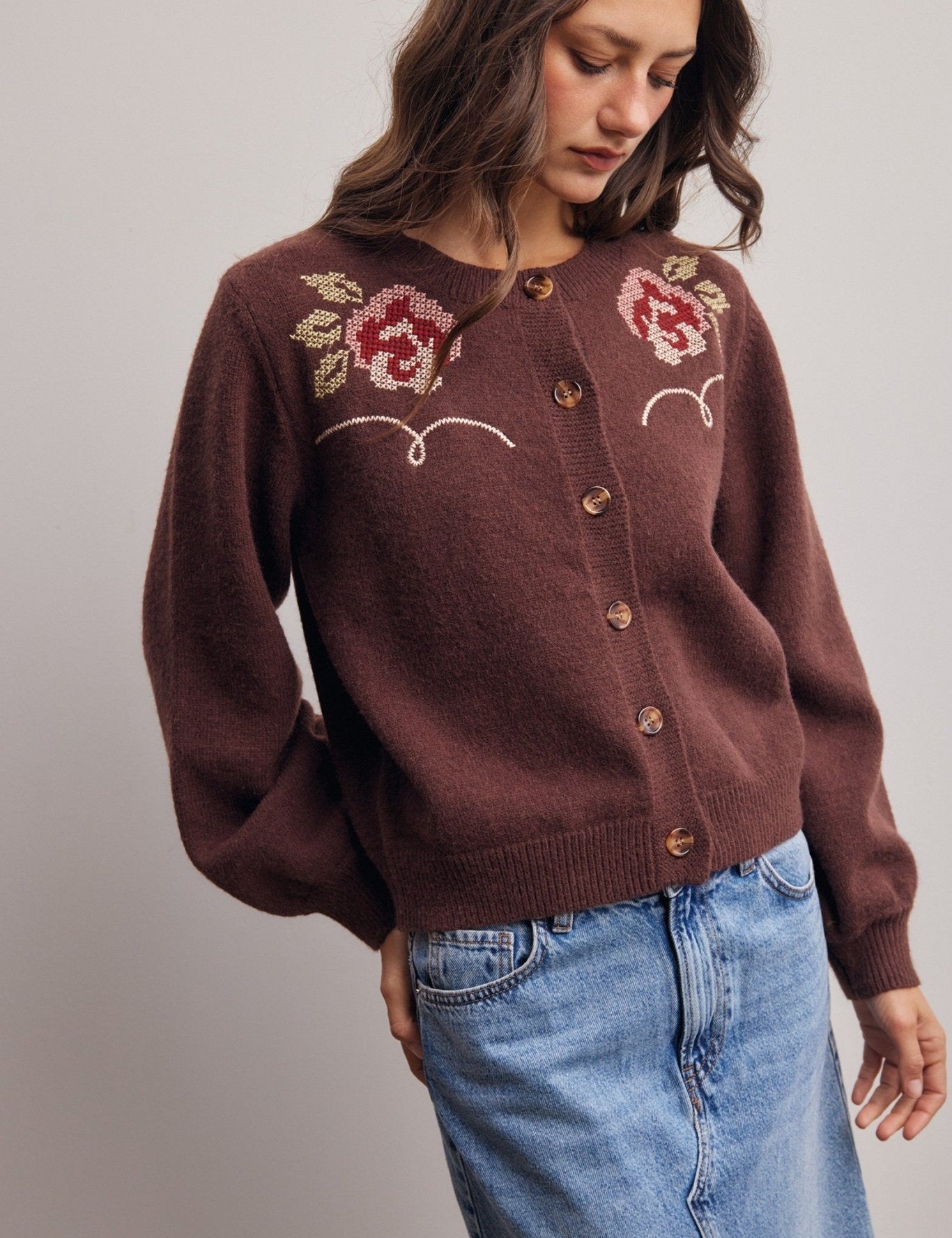 Florentine Floral Embroidered Cardigan - Westly