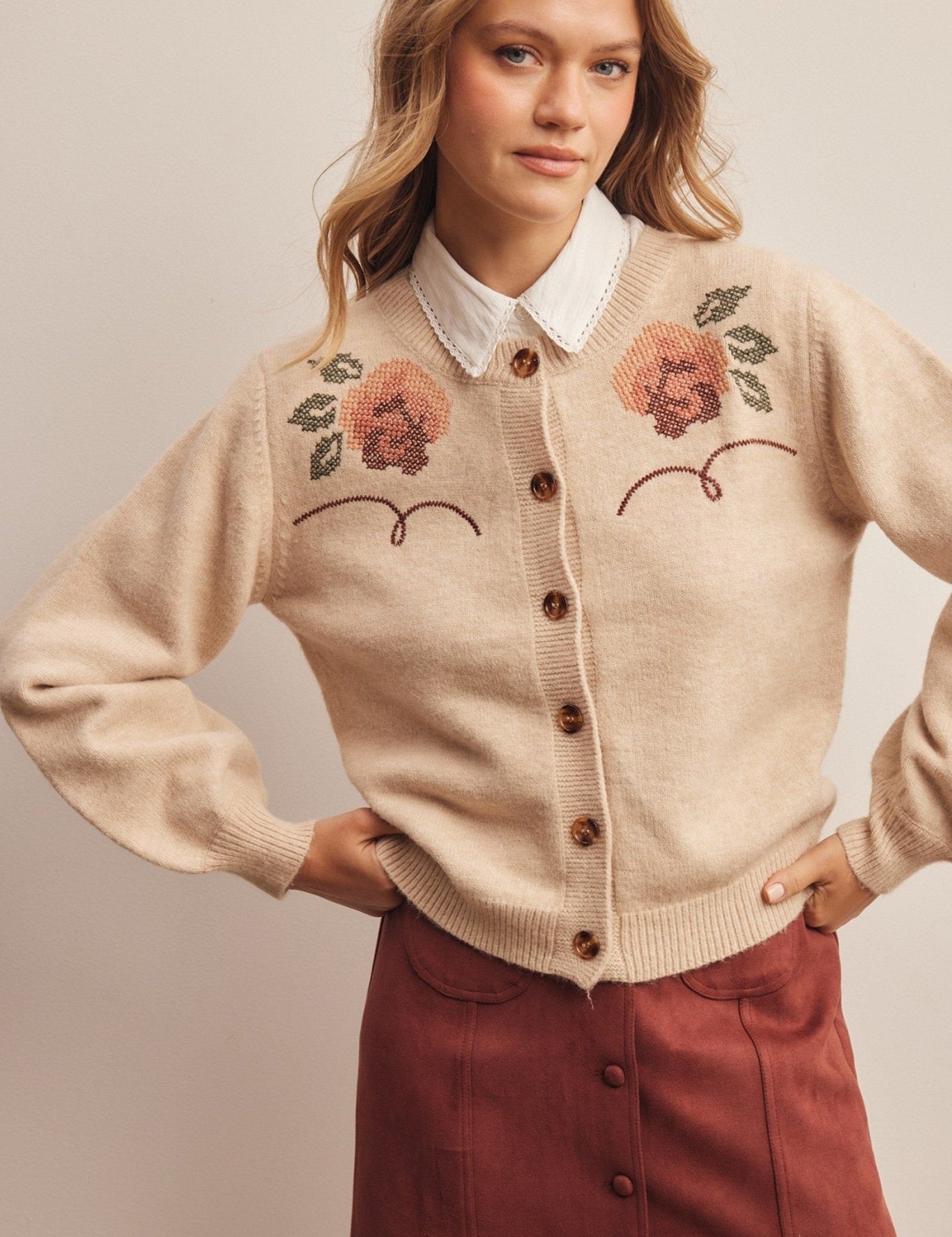 Florentine Floral Embroidered Cardigan - Westly