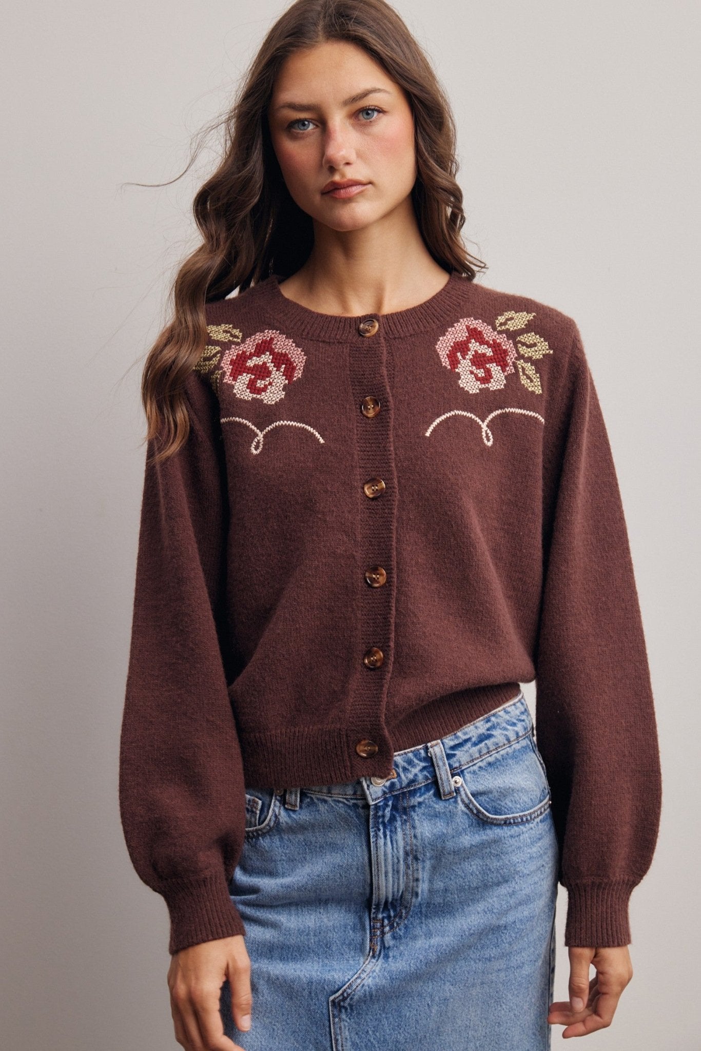 Florentine Floral Embroidered Cardigan - Westly