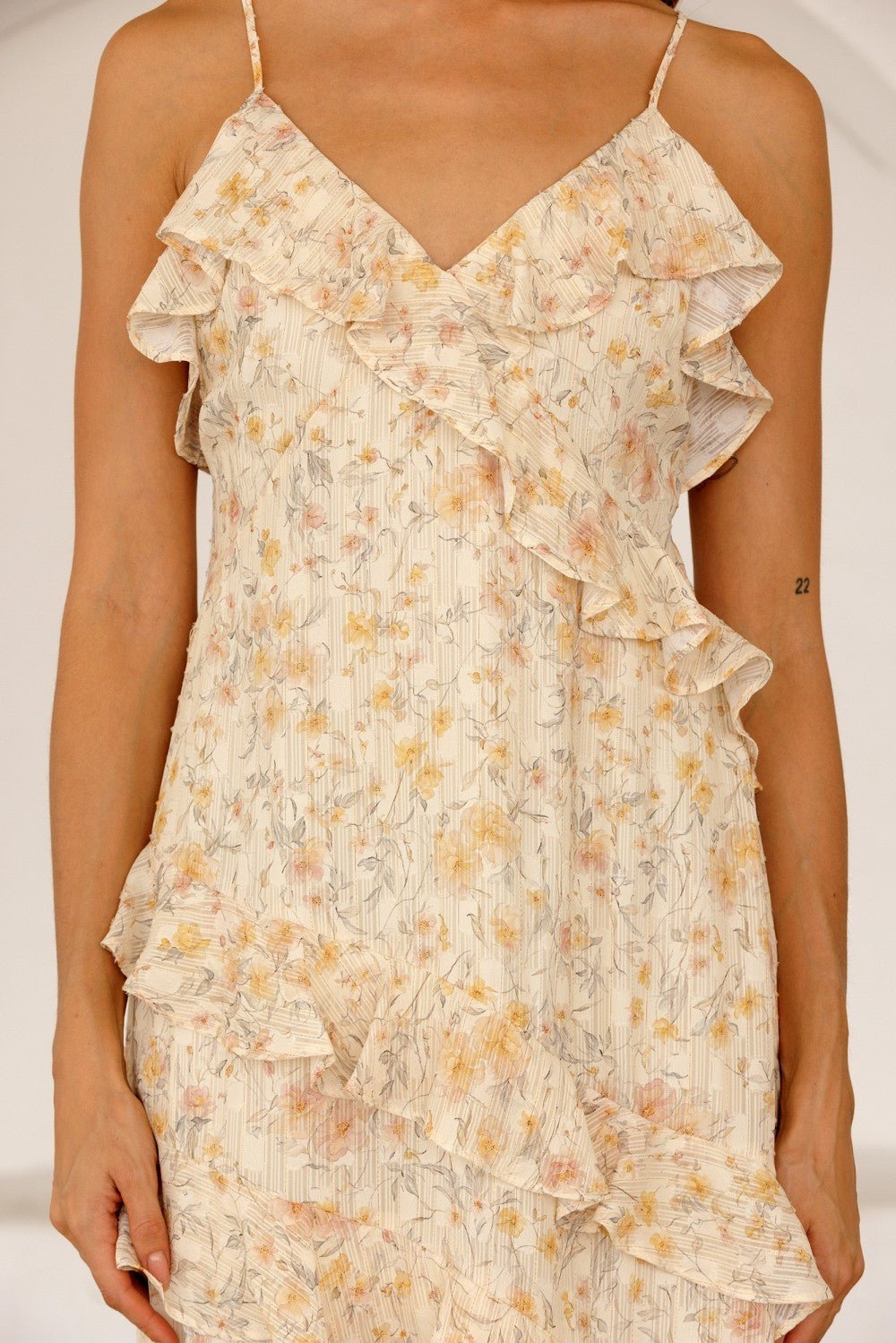Floriane Cascading Ruffle Maxi Dress - Westly
