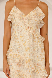 Floriane Cascading Ruffle Maxi Dress - Westly