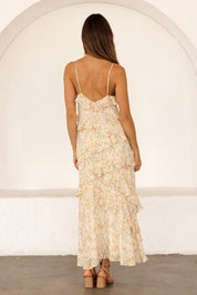 Floriane Cascading Ruffle Maxi Dress - Westly
