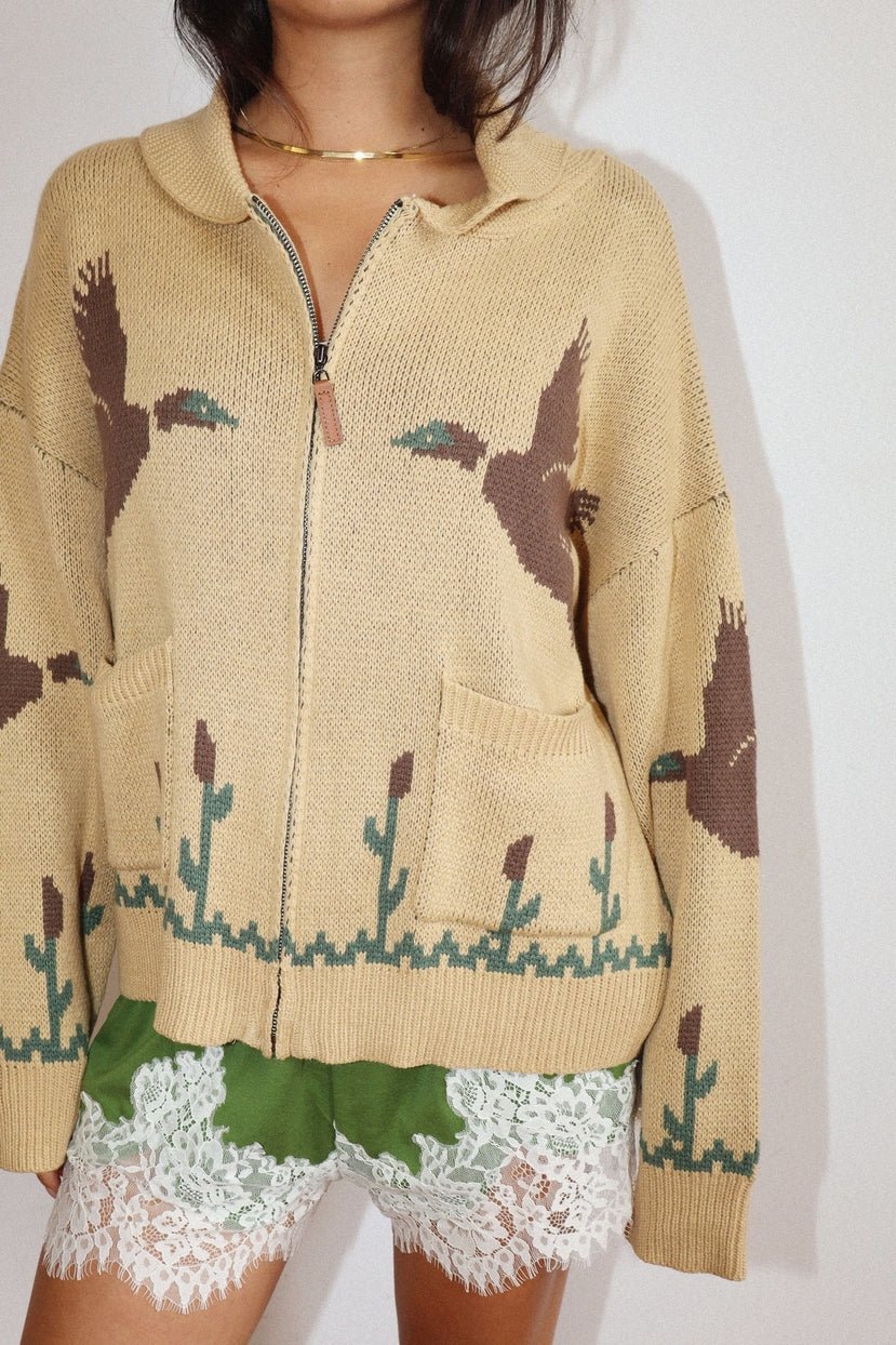 Flyway Knit Zip Duck Cardigan - Westly