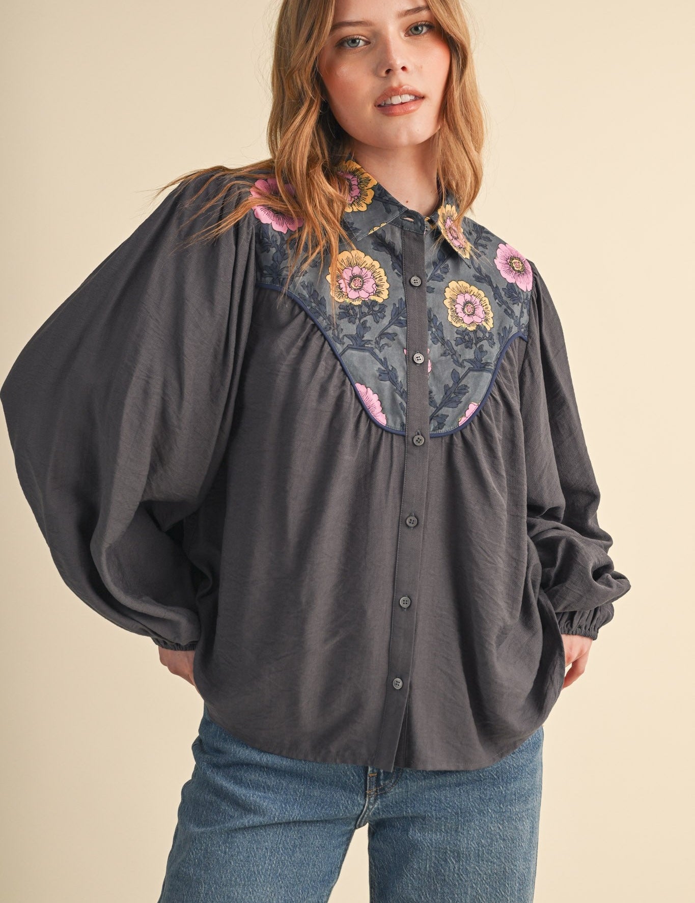 Folk Parade Floral Yoke Blouse - Westly