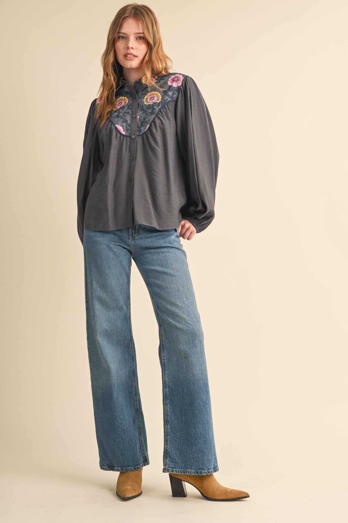 Folk Parade Floral Yoke Blouse - Westly