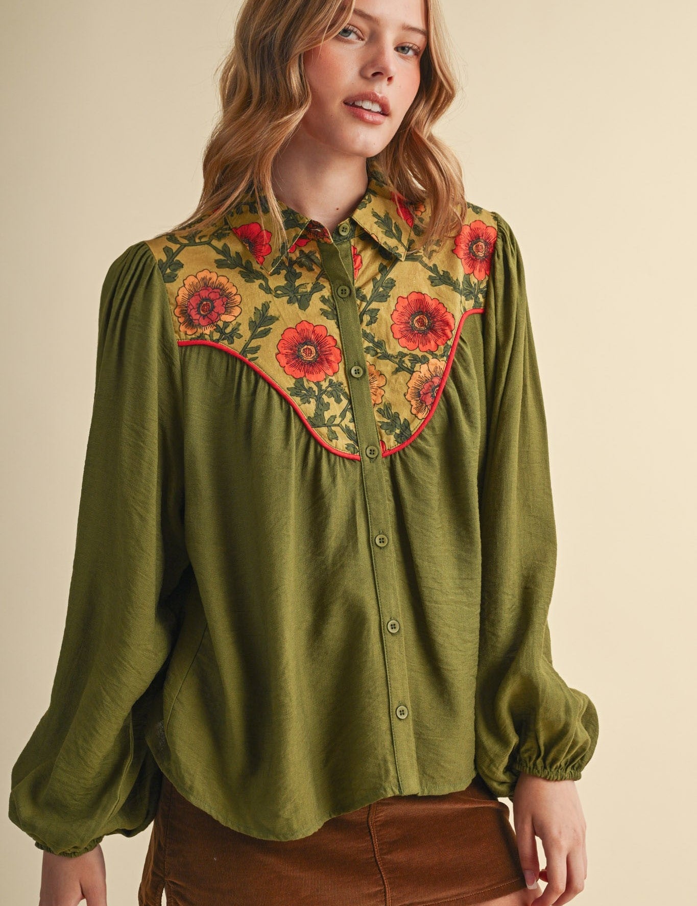 Folk Parade Floral Yoke Blouse - Westly