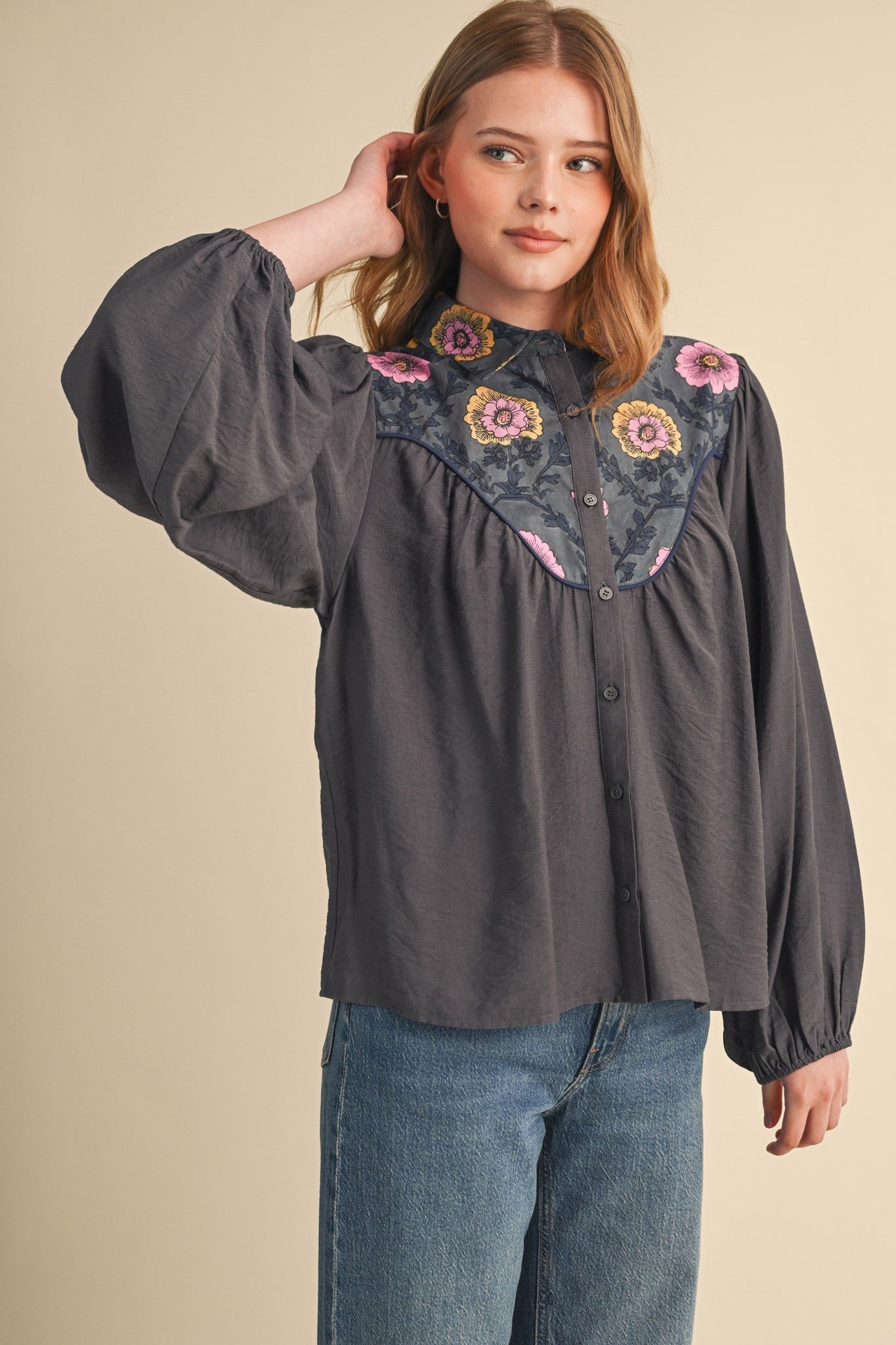Folk Parade Floral Yoke Blouse - Westly