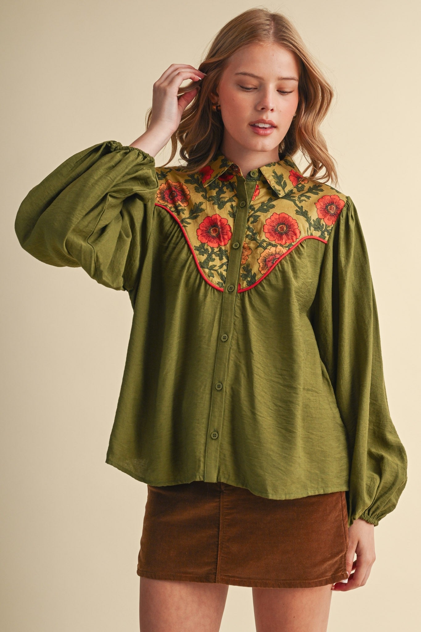 Folk Parade Floral Yoke Blouse - Westly