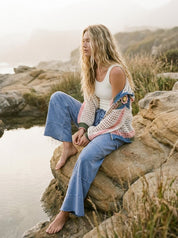 Folklore Zip - Up Hooded Crochet Cardigan - Westly