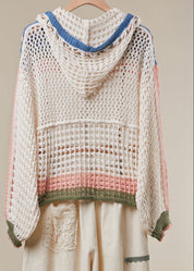Folklore Zip - Up Hooded Crochet Cardigan - Westly