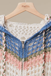Folklore Zip - Up Hooded Crochet Cardigan - Westly