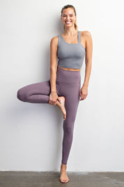 Footwork Double-Seam High Rise Leggings in Frosted Mulberry, photo 3