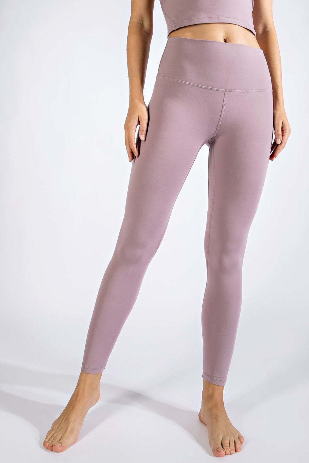 Footwork Double-Seam High Rise Leggings in Mauve, photo 3