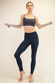 Footwork Double-Seam High Rise Leggings in Nocturnal Navy, photo 3