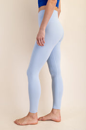 Footwork Double-Seam High Rise Leggings in Pastel Blue, photo 3