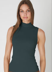 Forme Ribbed Mock Neck Tank - Westly