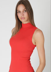 Forme Ribbed Mock Neck Tank - Westly