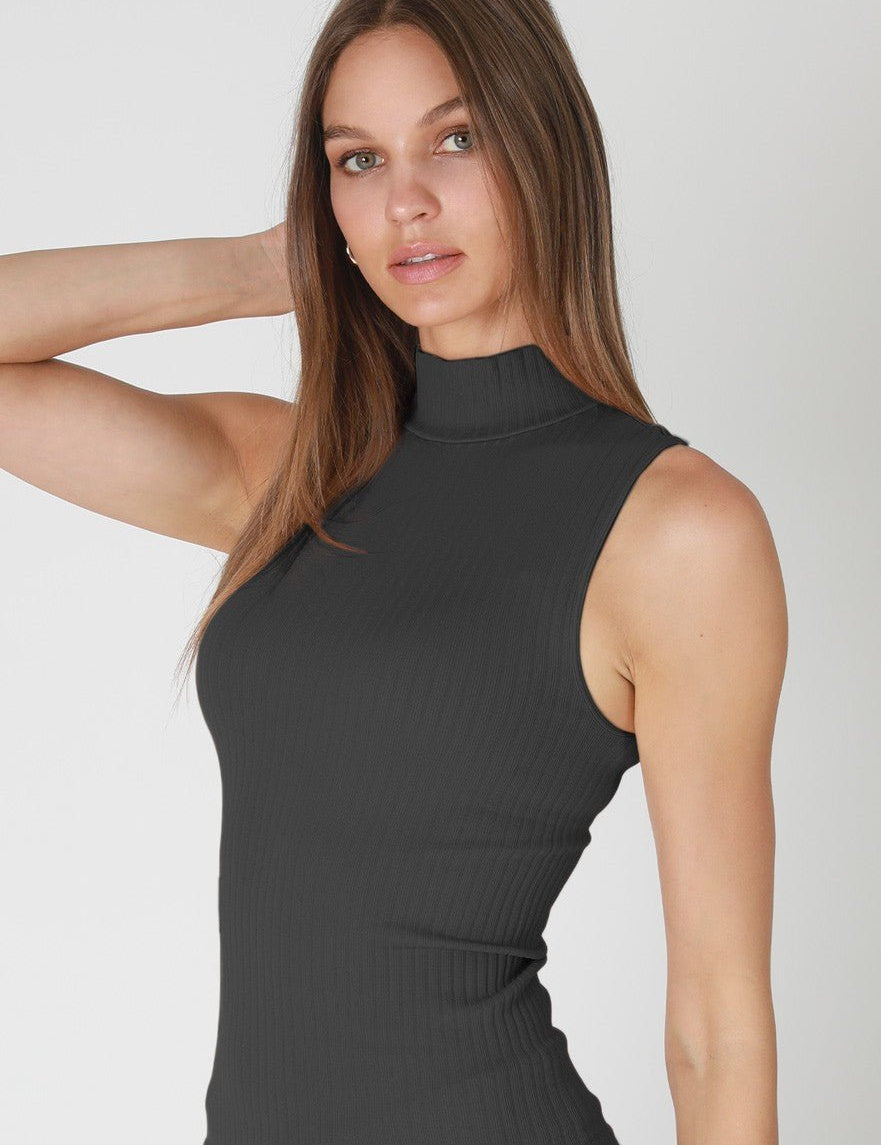 Forme Ribbed Mock Neck Tank - Westly