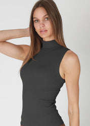 Forme Ribbed Mock Neck Tank - Westly