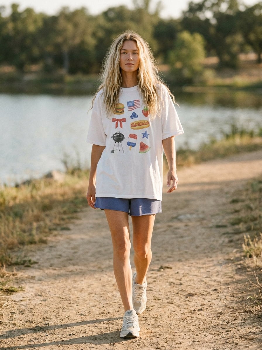 Fourth Of July Collage Graphic Tee - Westly