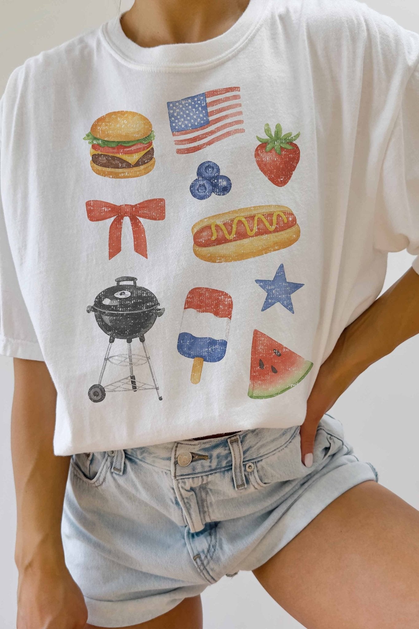 Fourth Of July Collage Graphic Tee - Westly