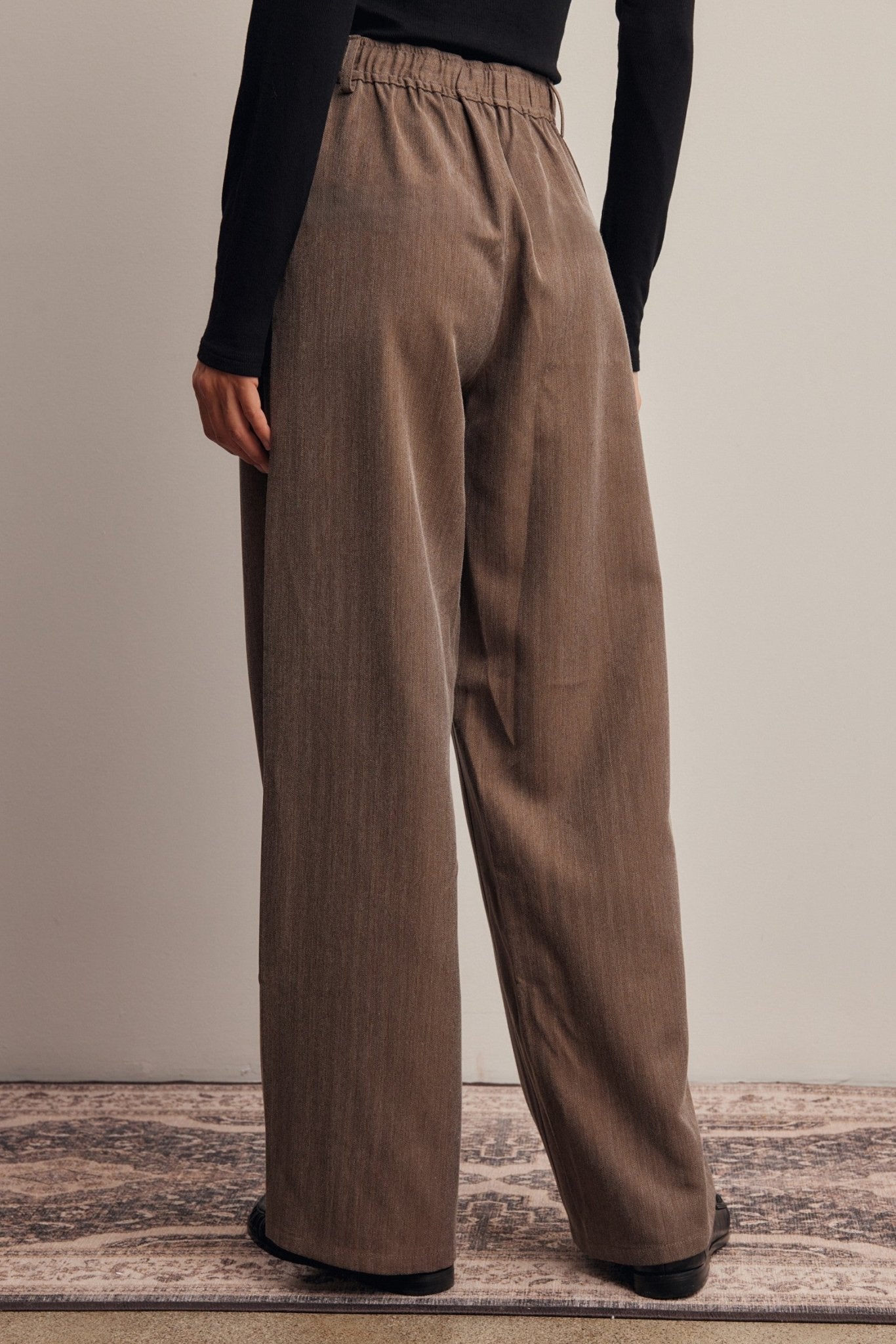 Frame of Mind Herringbone Wide Leg Pants - Westly