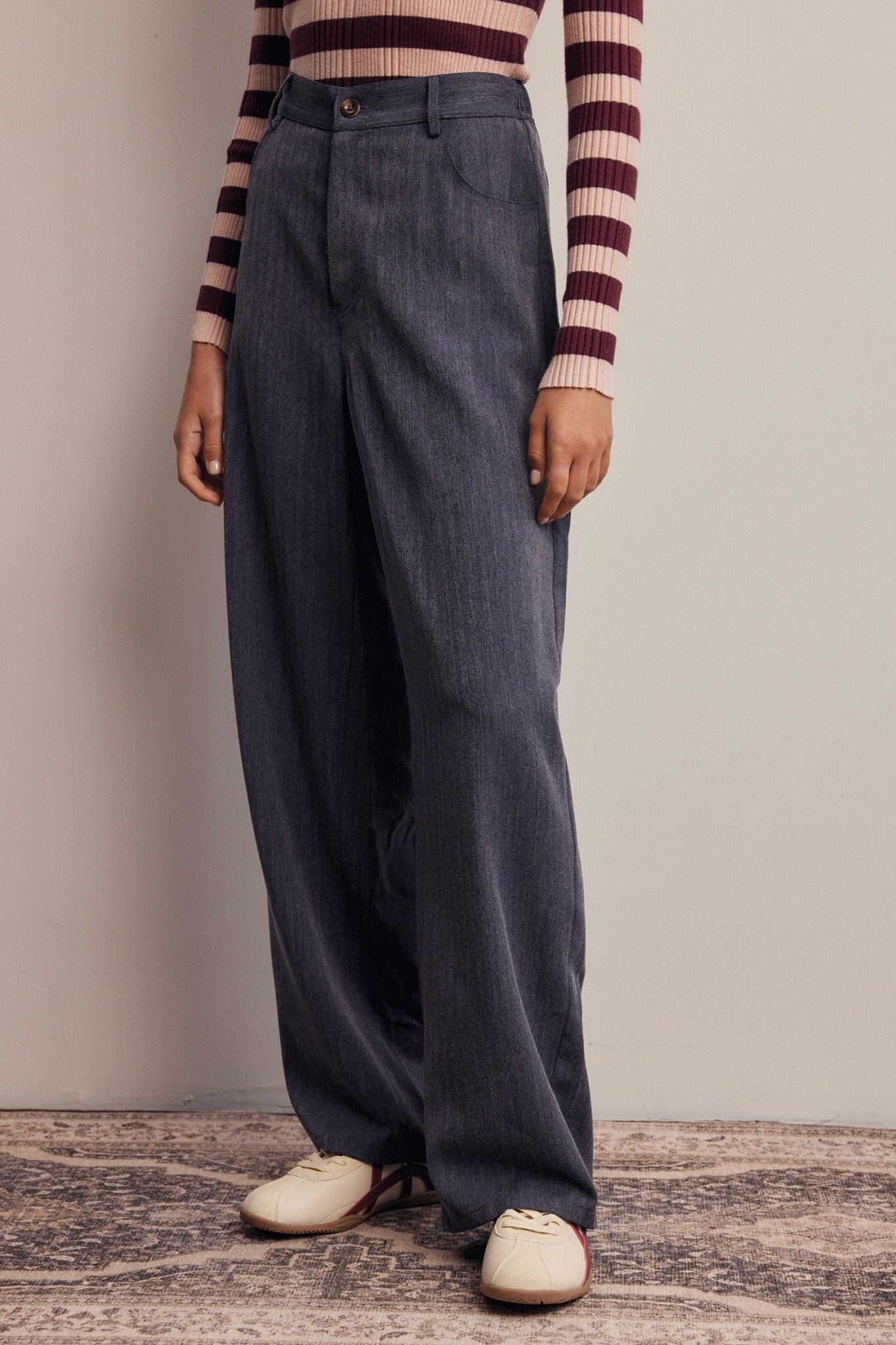Frame of Mind Herringbone Wide Leg Pants - Westly