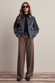 Frame of Mind Herringbone Wide Leg Pants in Mocha, photo 7