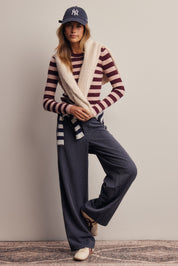Frame of Mind Herringbone Wide Leg Pants in Navy, photo 10
