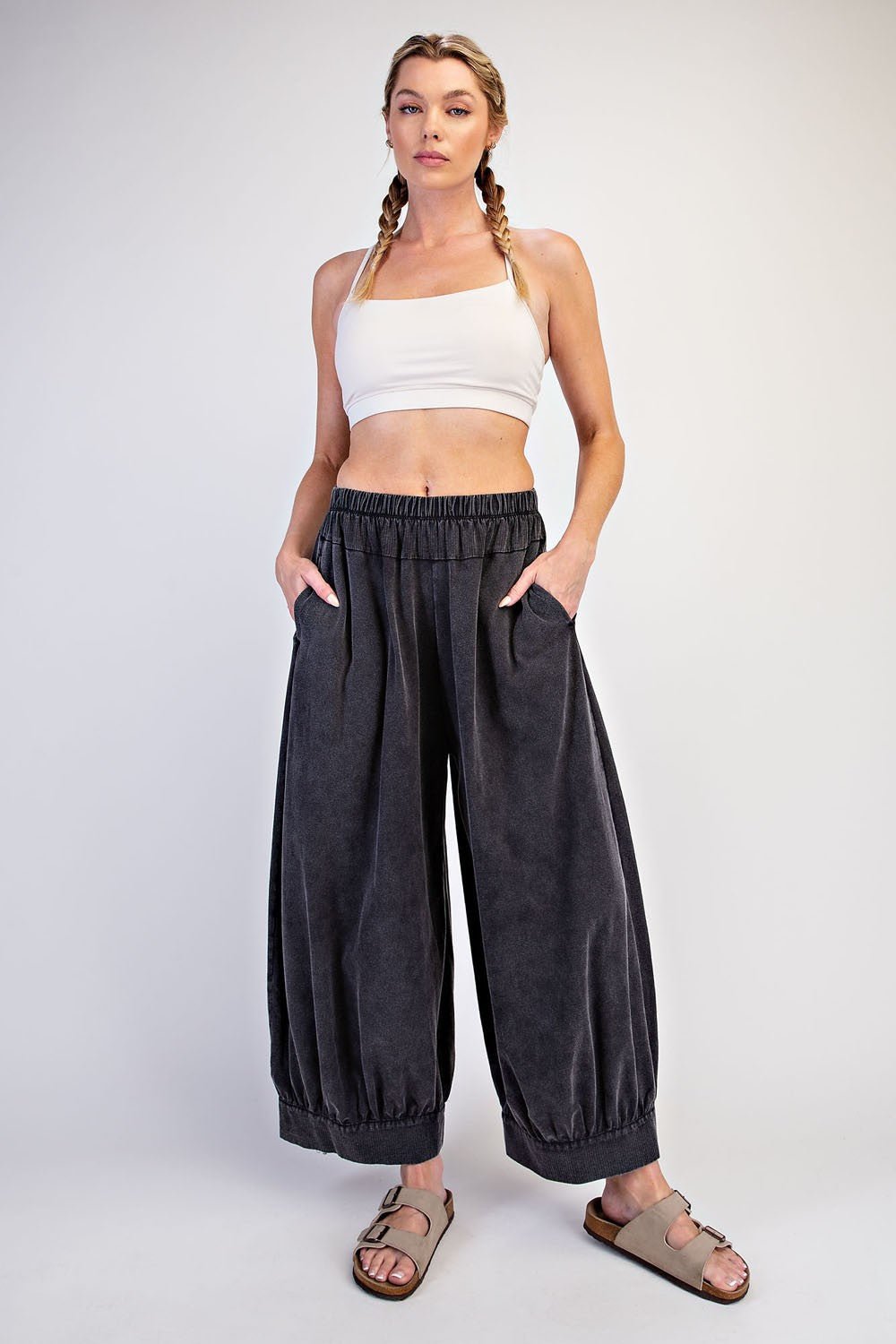 Free Flow Washed Cotton Balloon Pants - Westly