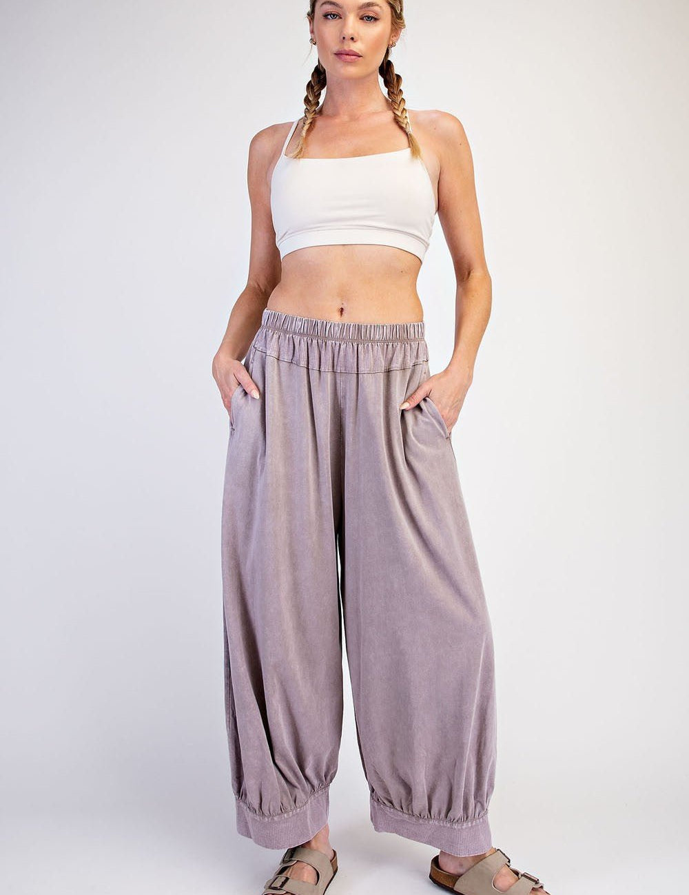 Free Flow Washed Cotton Balloon Pants - Westly