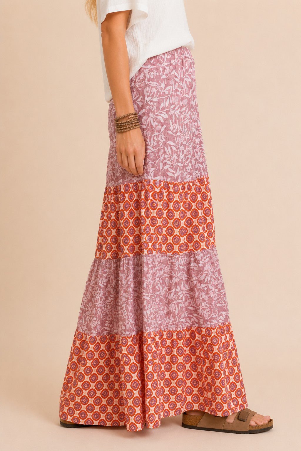 Free Time Mixed Floral Wide Leg Pants - Westly