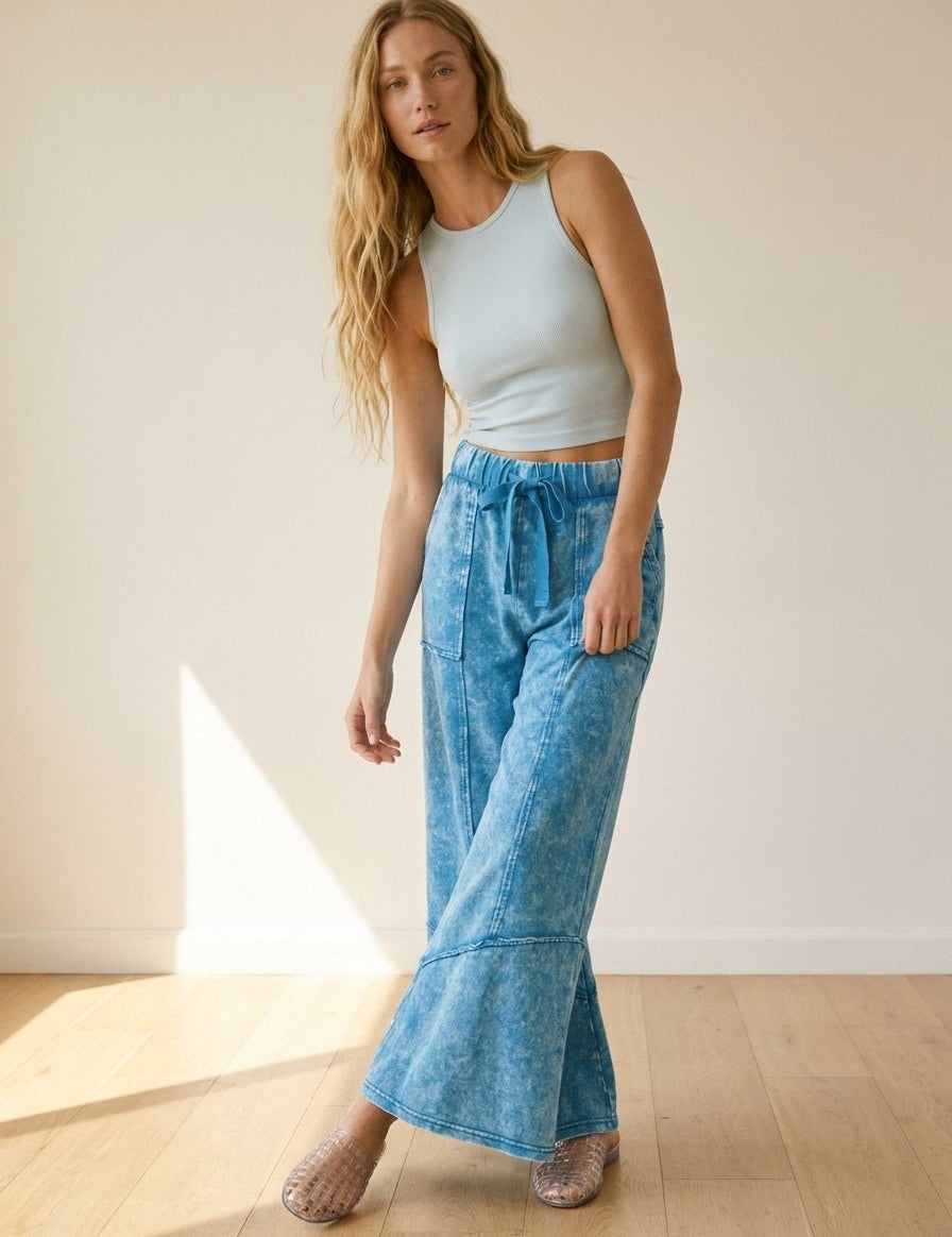 Freeform French Terry Exposed Seam Pants - Westly