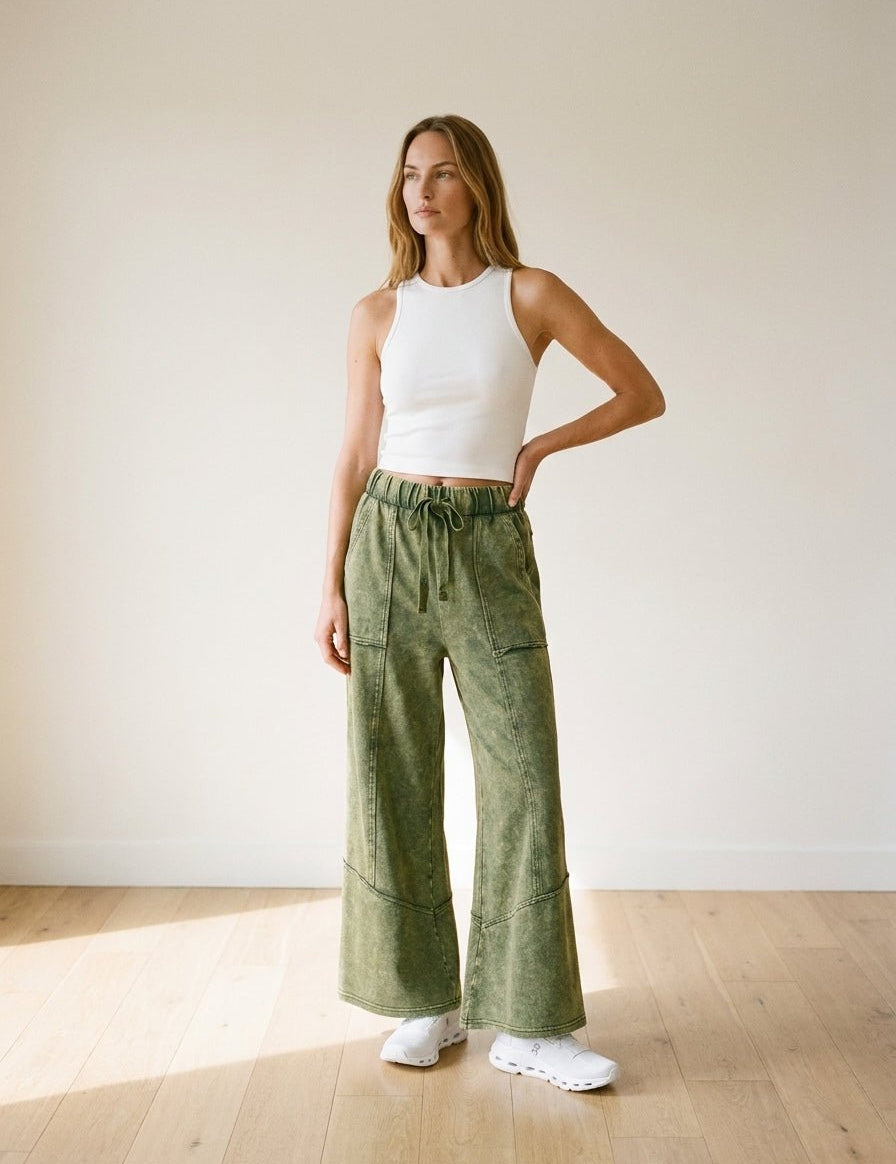 Freeform French Terry Exposed Seam Pants - Westly