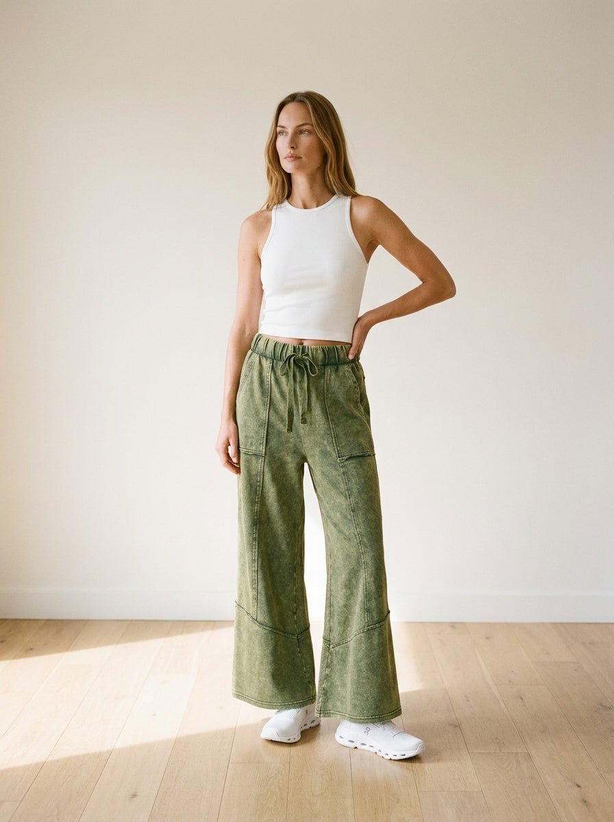 Freeform French Terry Exposed Seam Pants - Westly