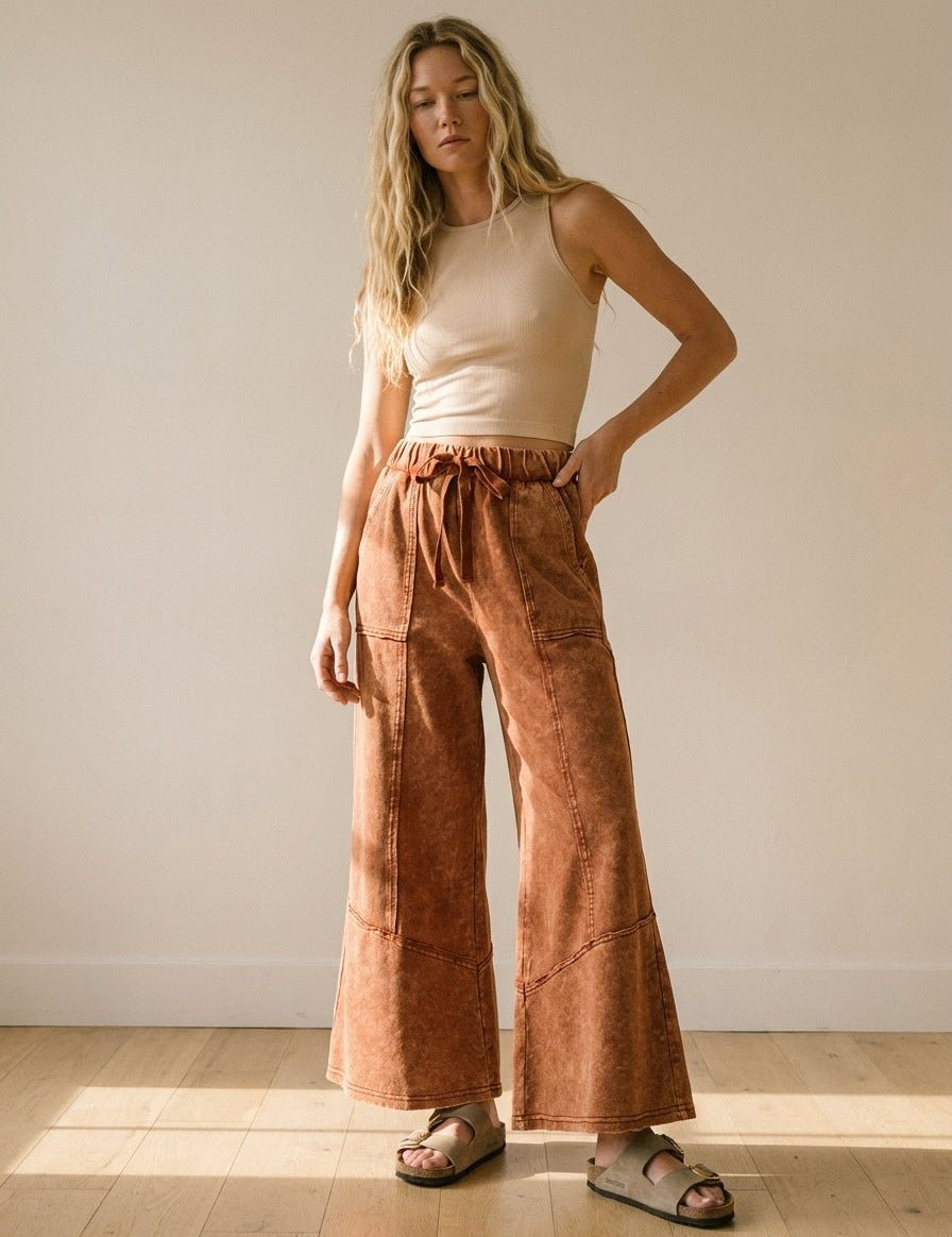 Freeform French Terry Exposed Seam Pants - Westly